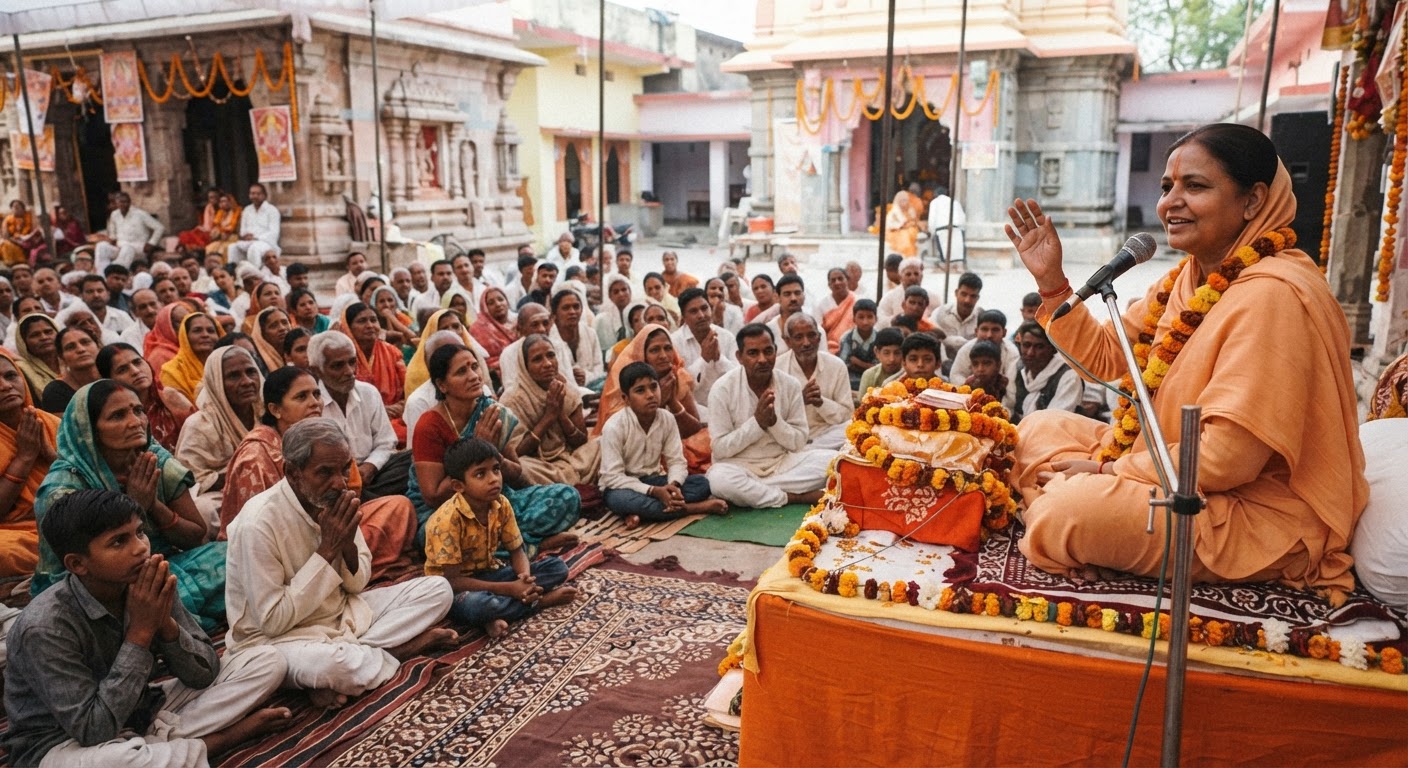 भक्ति की कोई उम्र नहीं: कहलगांव में कथा के दौरान बोलीं किंकर किशोरी