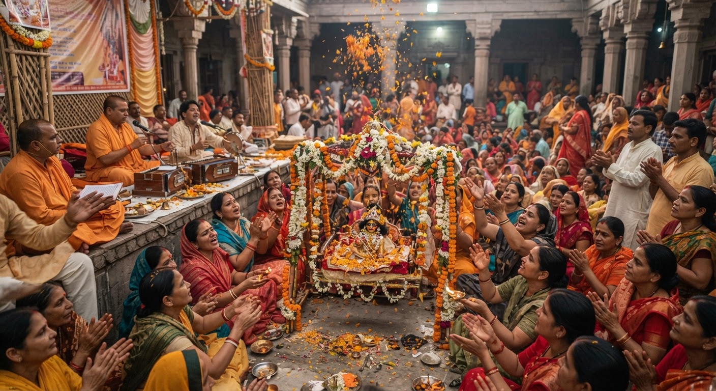 सुल्तानगंज में धूमधाम से मनाया गया श्री कृष्ण जन्मोत्सव, उमड़े भक्त