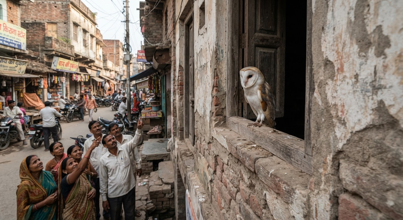 जमुई के झाझा में दिखा दुर्लभ सफेद उल्लू, देखने के लिए उमड़े लोग