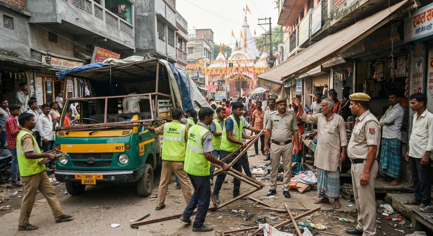दुर्गा पूजा से पहले भागलपुर में प्रशासन का बड़ा अतिक्रमण हटाओ अभियान शुरू