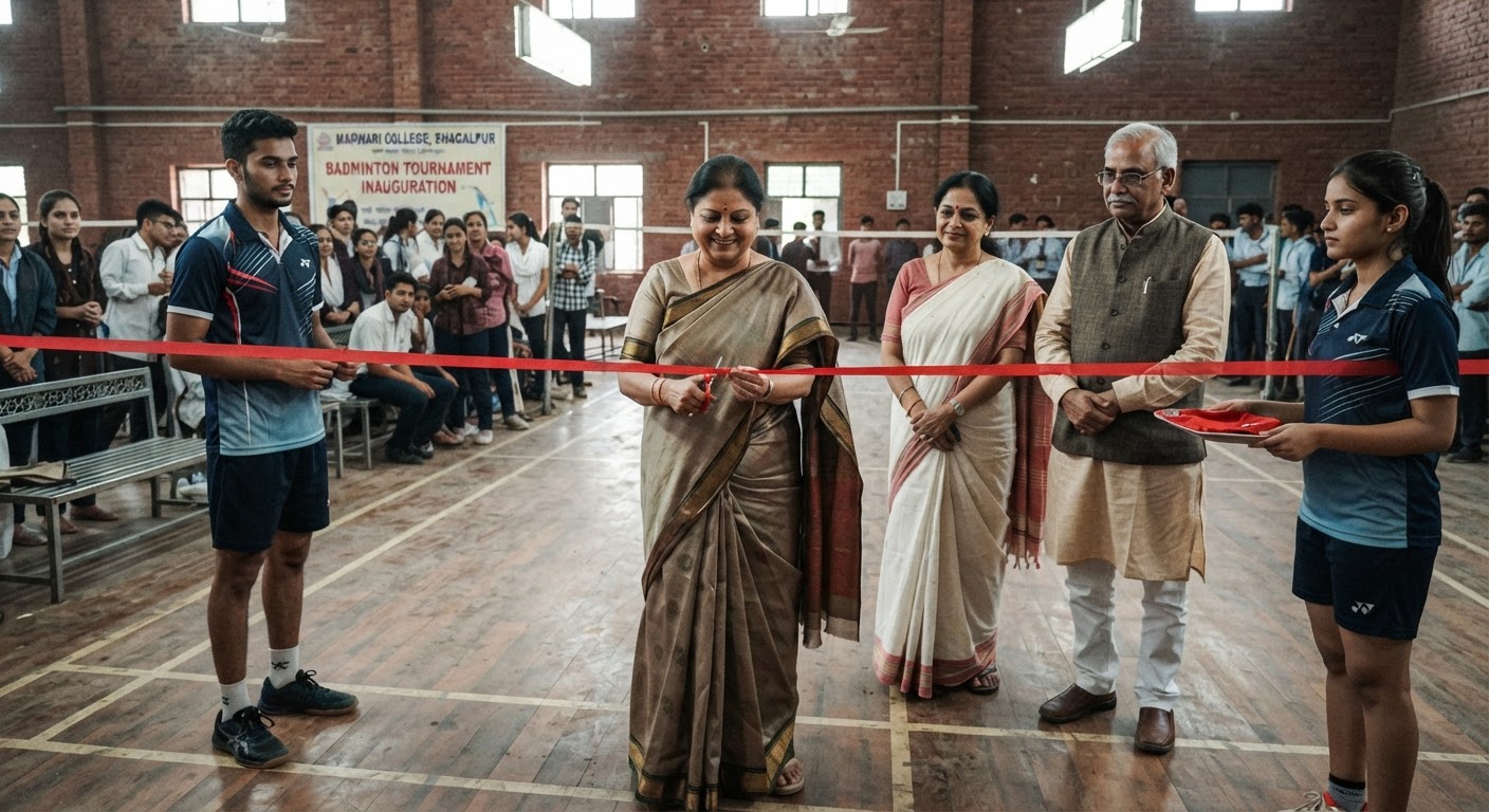 मारवाड़ी कॉलेज में धमाकेदार बैडमिंटन प्रतियोगिता शुरू