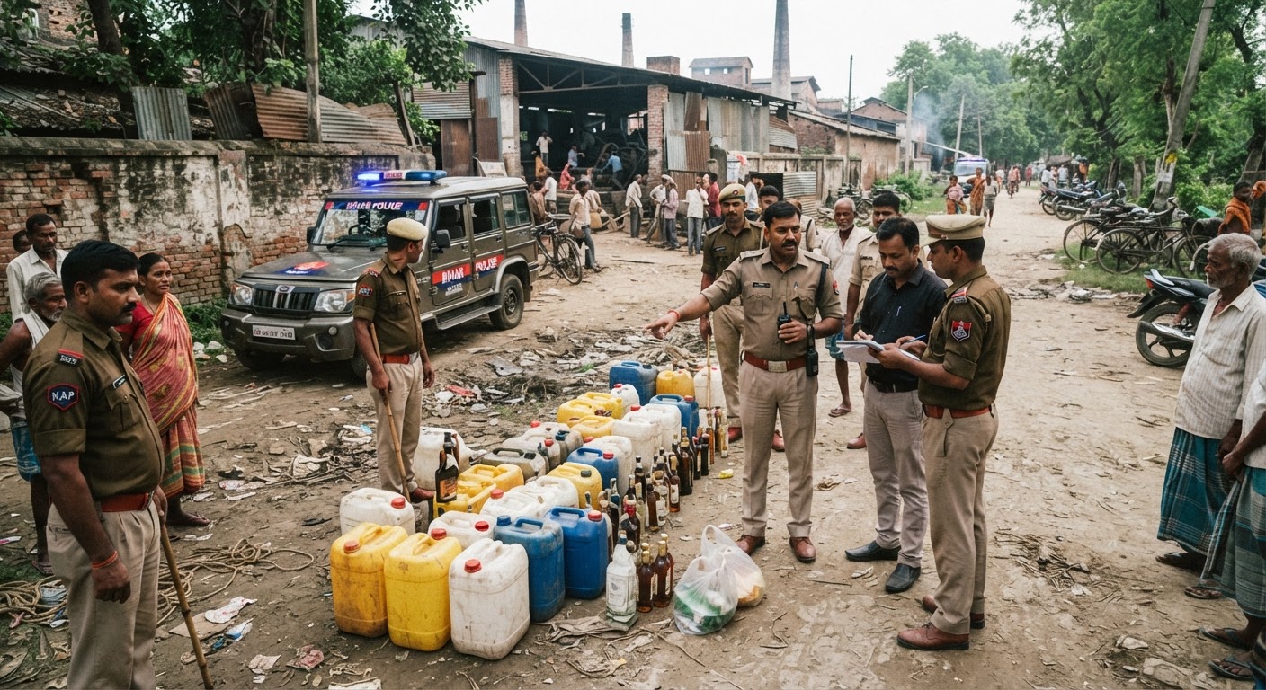 बड़ी कार्रवाई! कटिहार में पकड़ा गया भारी मात्रा में अवैध शराब