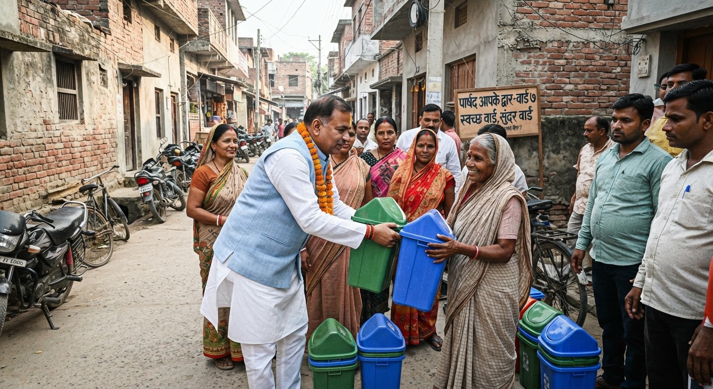 भगालपुरीयूं के लिए खुशखबरी: वार्ड पार्षद श्याम कुमार मंडल ने घर-घर जाकर बांटे डस्टबिन, अब होगा वार्ड नंबर 7 का कायाकल्प
