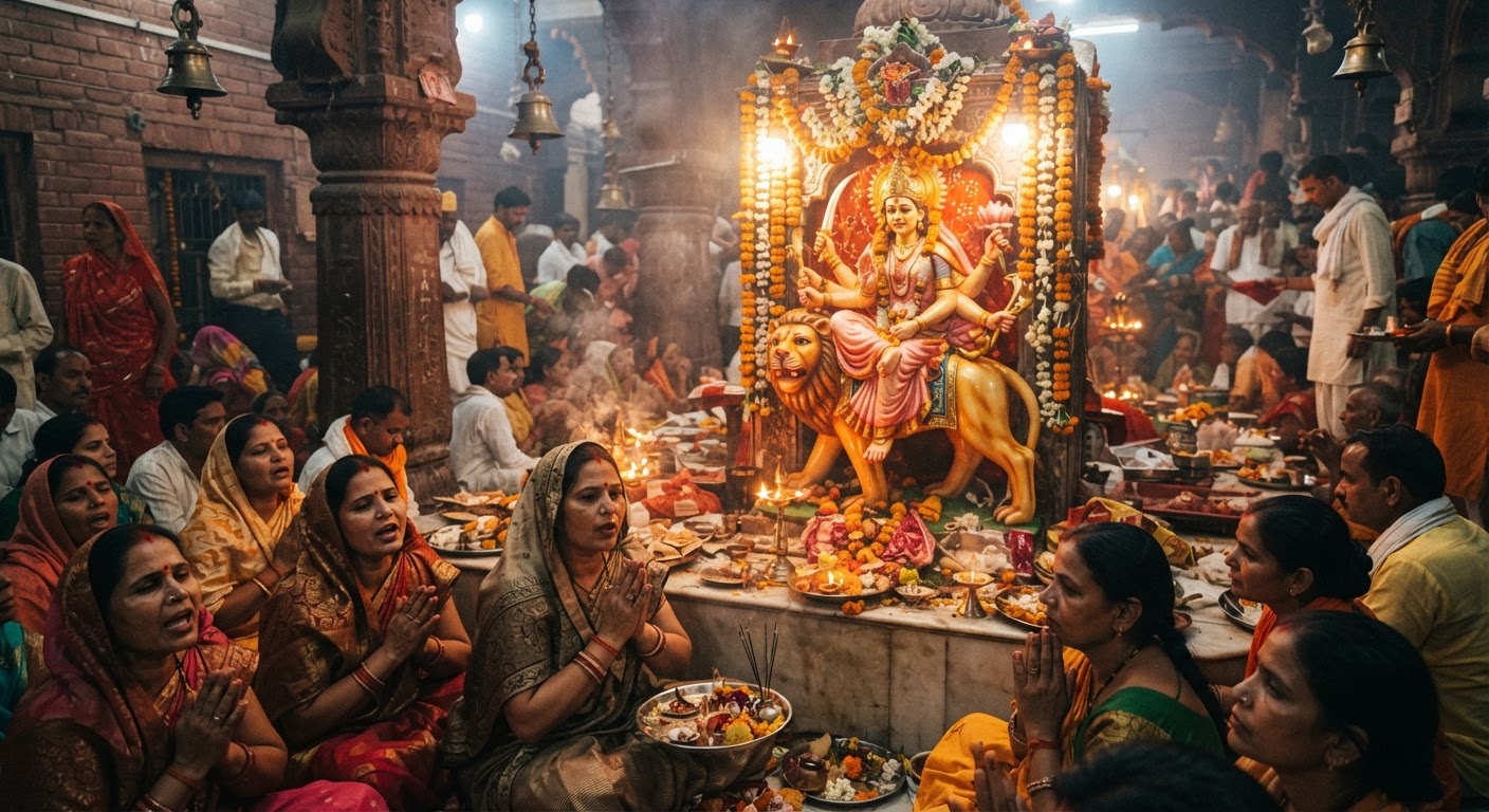 किशनगंज के महाकाल मंदिर में हुई मां कात्यायनी की पूजा