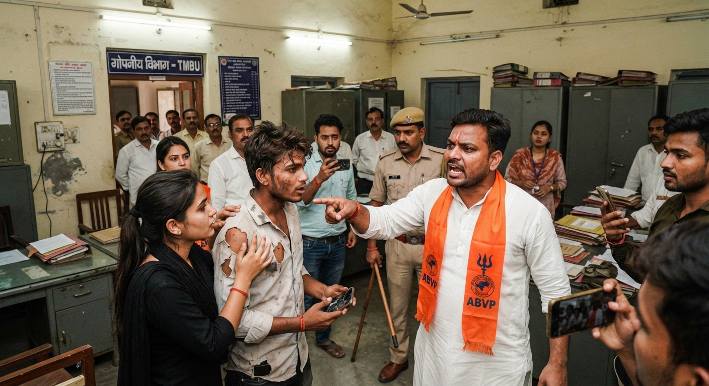 TMBU में मारपीट पर ABVP सख्त, FIR और कड़ी कार्रवाई की बड़ी मांग