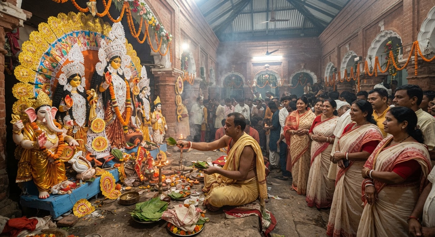 भागलपुर के मशाकचक दुर्गाबाड़ी में भव्य सांस्कृतिक कार्यक्रमों के साथ दुर्गा पूजा शुरू