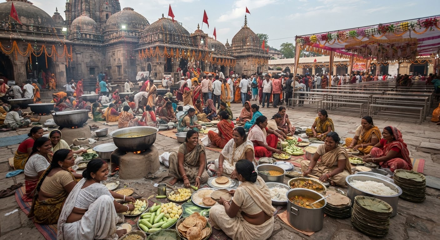 सुल्तानगंज के अजगैनाथ मंदिर में 5 हजार भक्तों के लिए भंडारा और कन्या पूजन