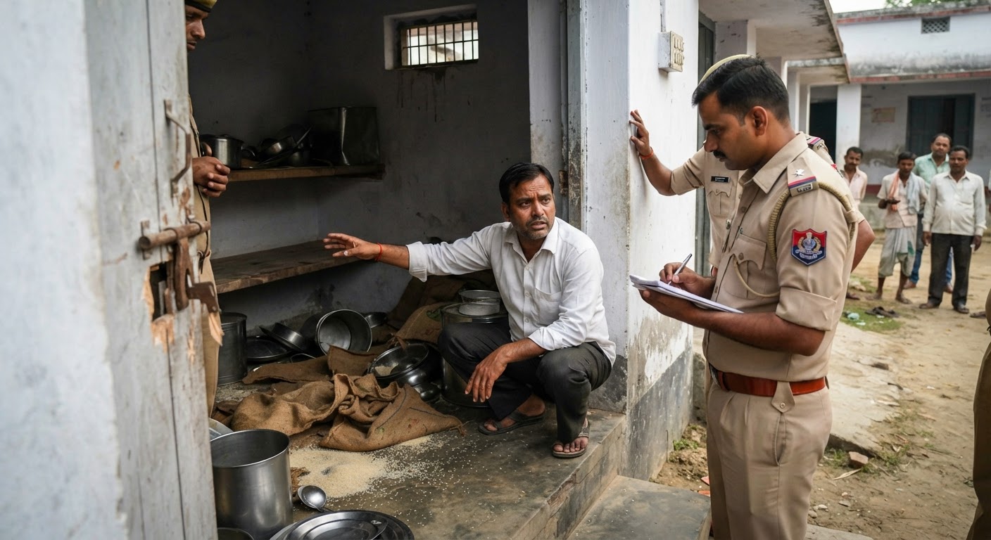 भागलपुर के नौगछिया में स्कूल के रसोईघर से 10 बोरा चावल चोरी