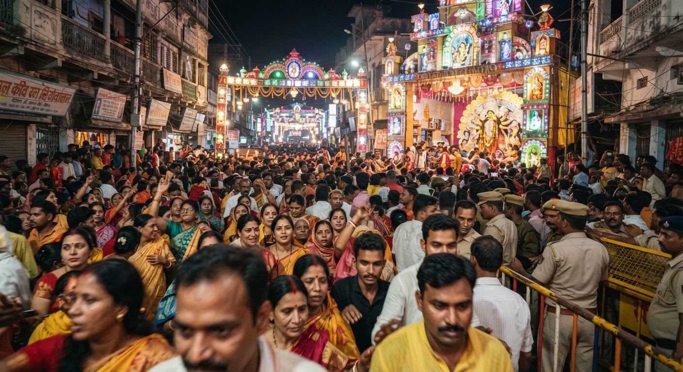 झाझा में दुर्गा पूजा की धूम, उमड़ी भारी भीड़