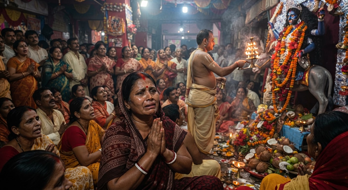 शारदा नवरात्रि का सातवां दिन: भागलपुर में मां कालरात्रि की पूजा