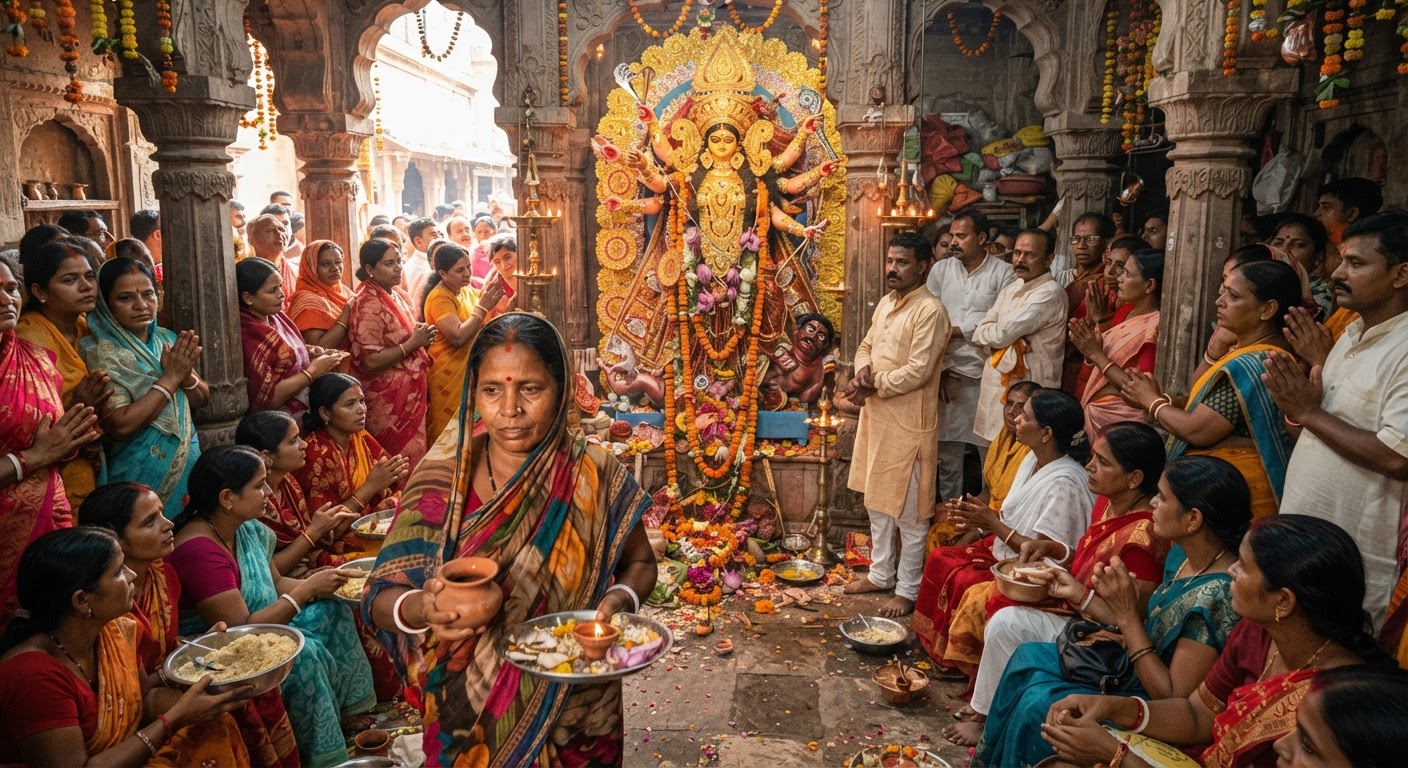 हveli खड़गपुर में दुर्गा पूजा की धूम, खुले मंदिरों के कपाट