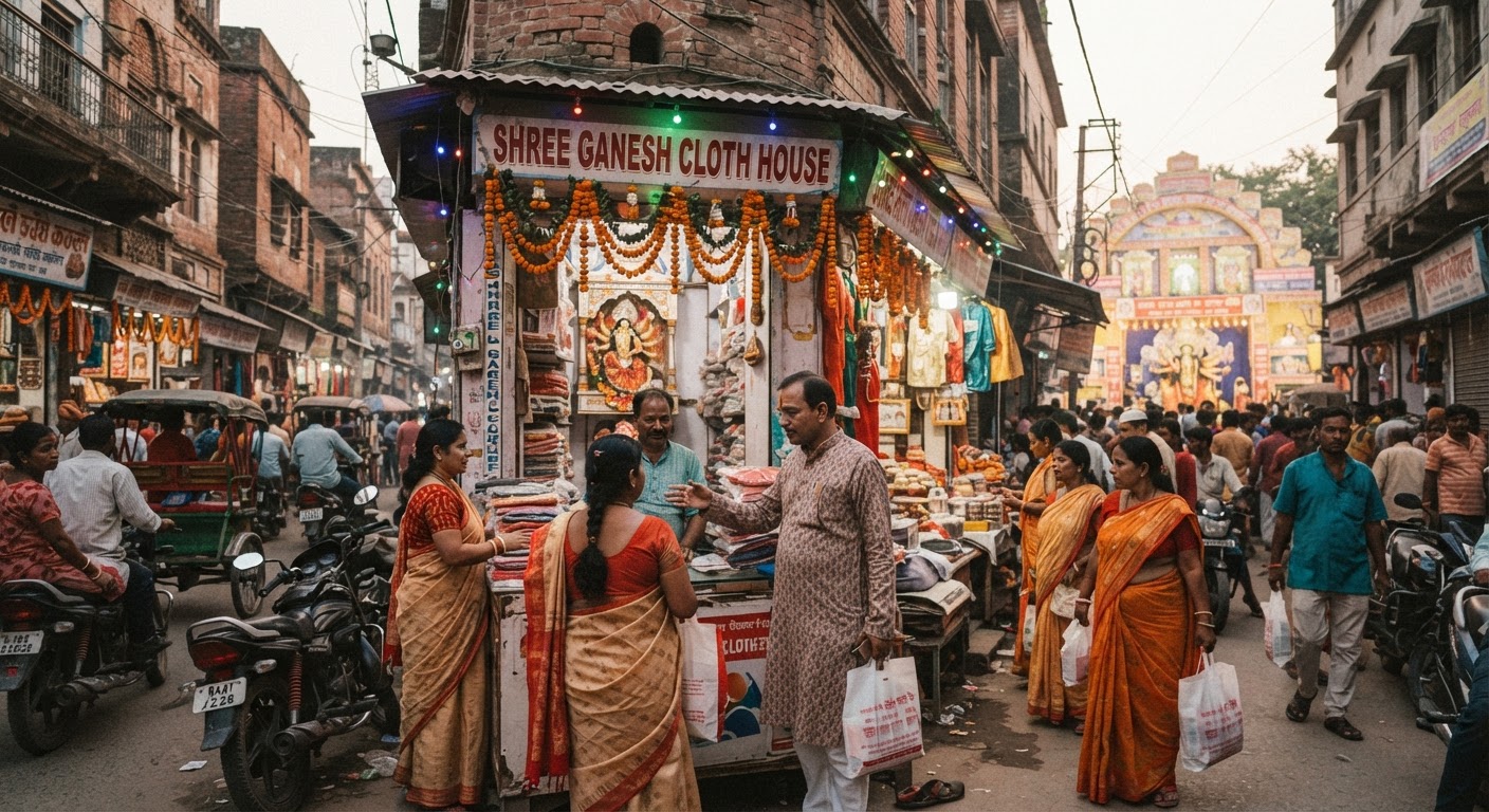 स्थानीय दुकानदारों से करें खरीदारी, दुर्गा पूजा समिति की अपील