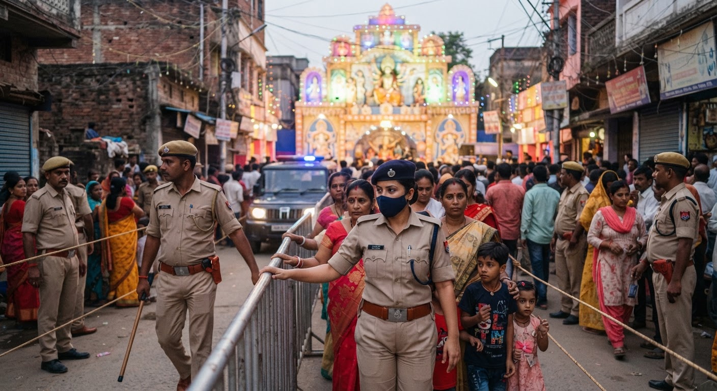 दुर्गा पूजा पर भागलपुर में कड़े सुरक्षा इंतजाम, इन नंबरों पर करें संपर्क