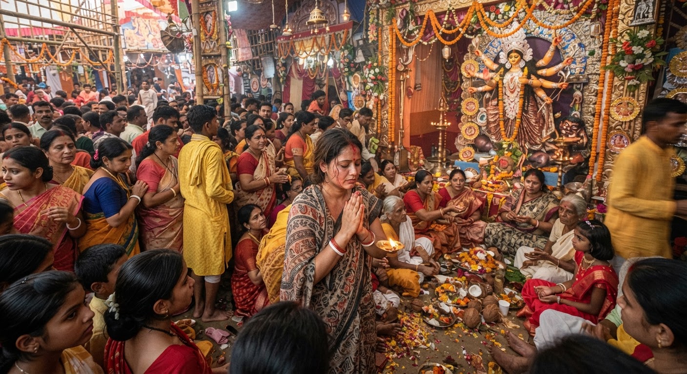 भागलपुर में महानवमी पर उमड़ी भारी भीड़, जानिए कैसे हुई पूजा