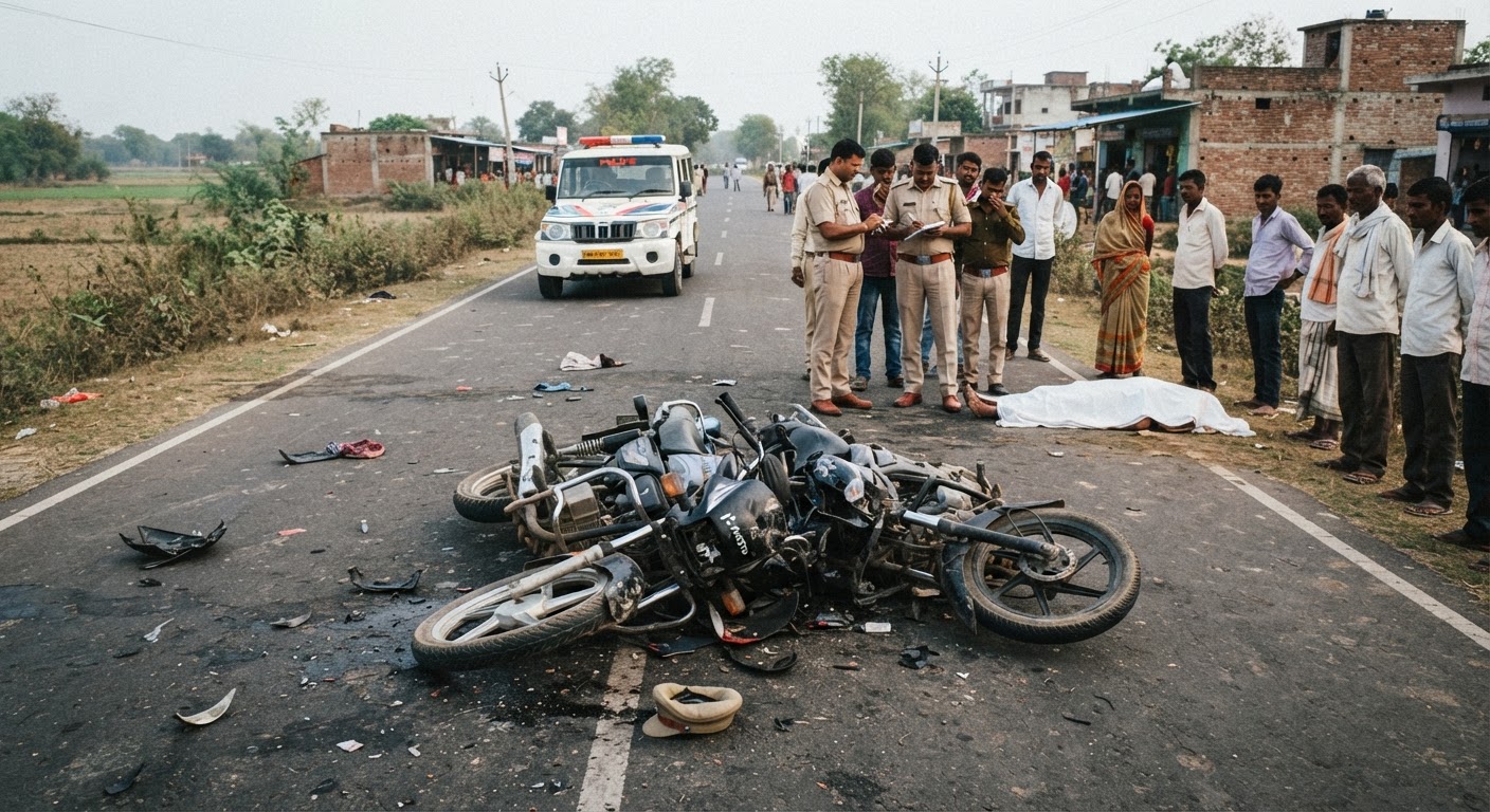 दर्दनाक हादसा: छुट्टी पर आए पुलिस सिपाही की बाइक टक्कर में मौत