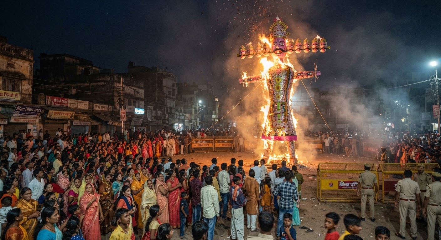 भागलपुर में बुराई पर जीत का पर्व, जानिये कैसे हुआ रावण दहन