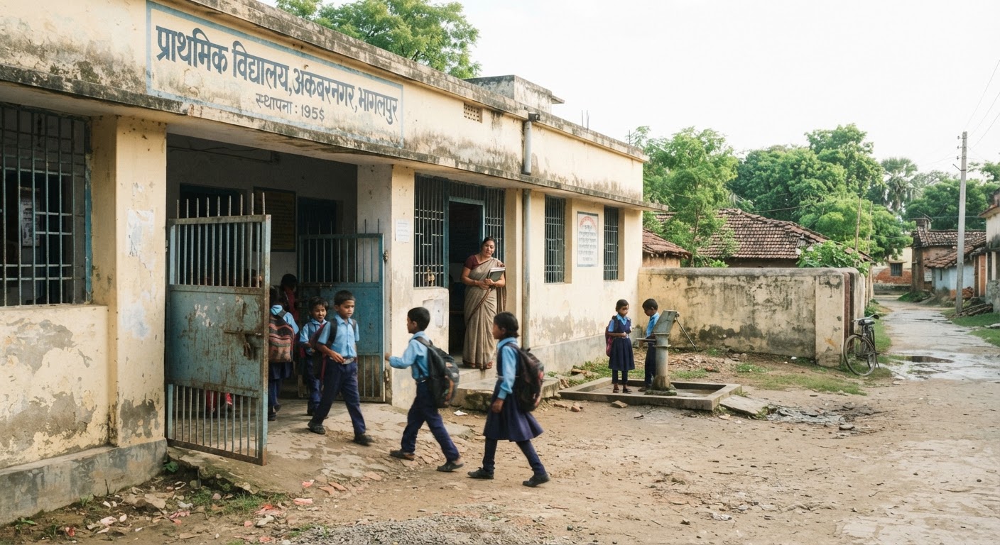 भागलपुर के अकबरनगर में स्कूल खुले, जानें कैसी रही हाजिरी
