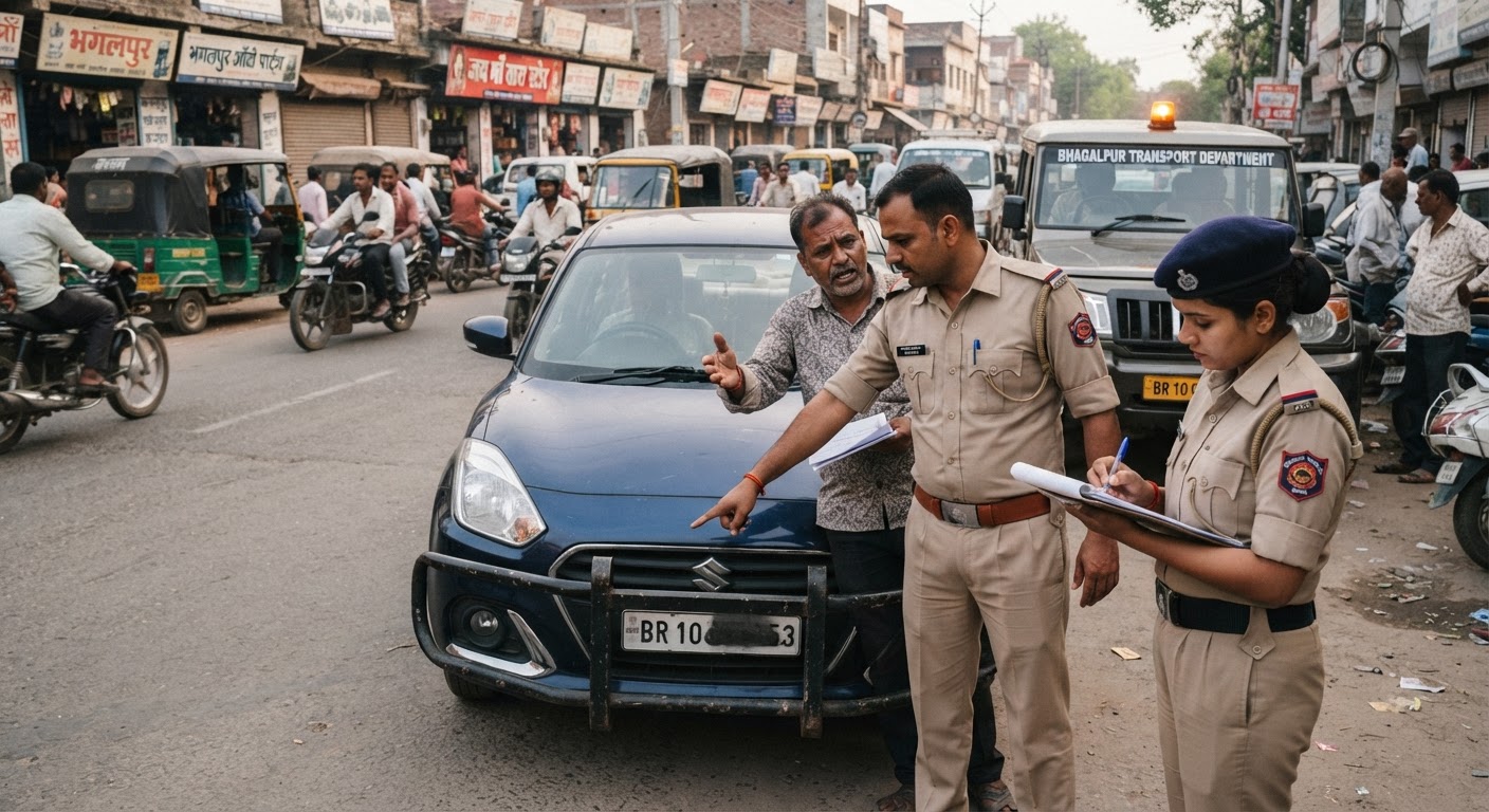 सावधान! भागलपुर में अवैध मेटल बंपर और क्रैश गार्ड पर ताबड़तोड़ कार्रवाई