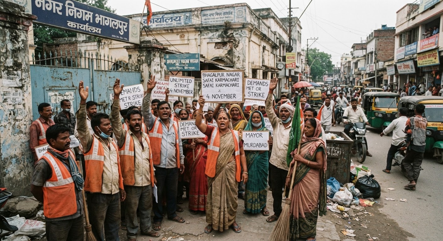 भागलपुर में सफाई कर्मियों की हड़ताल की चेतावनी, जानिए पूरी खबर