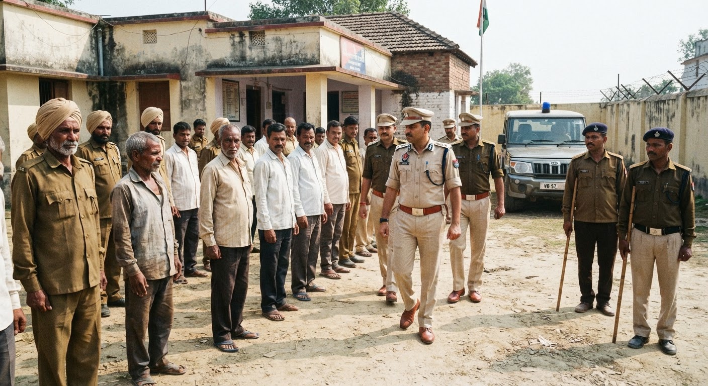 किशनगंज में कानून व्यवस्था मजबूत करने के लिए चौकीदारों और अपराधियों की हुई परेड