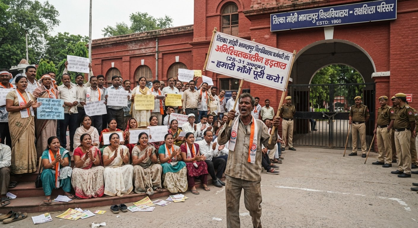 TMBU में 28 अक्टूबर से चार दिनों की बड़ी हड़ताल, छात्रों की बढ़ेंगी मुश्किलें