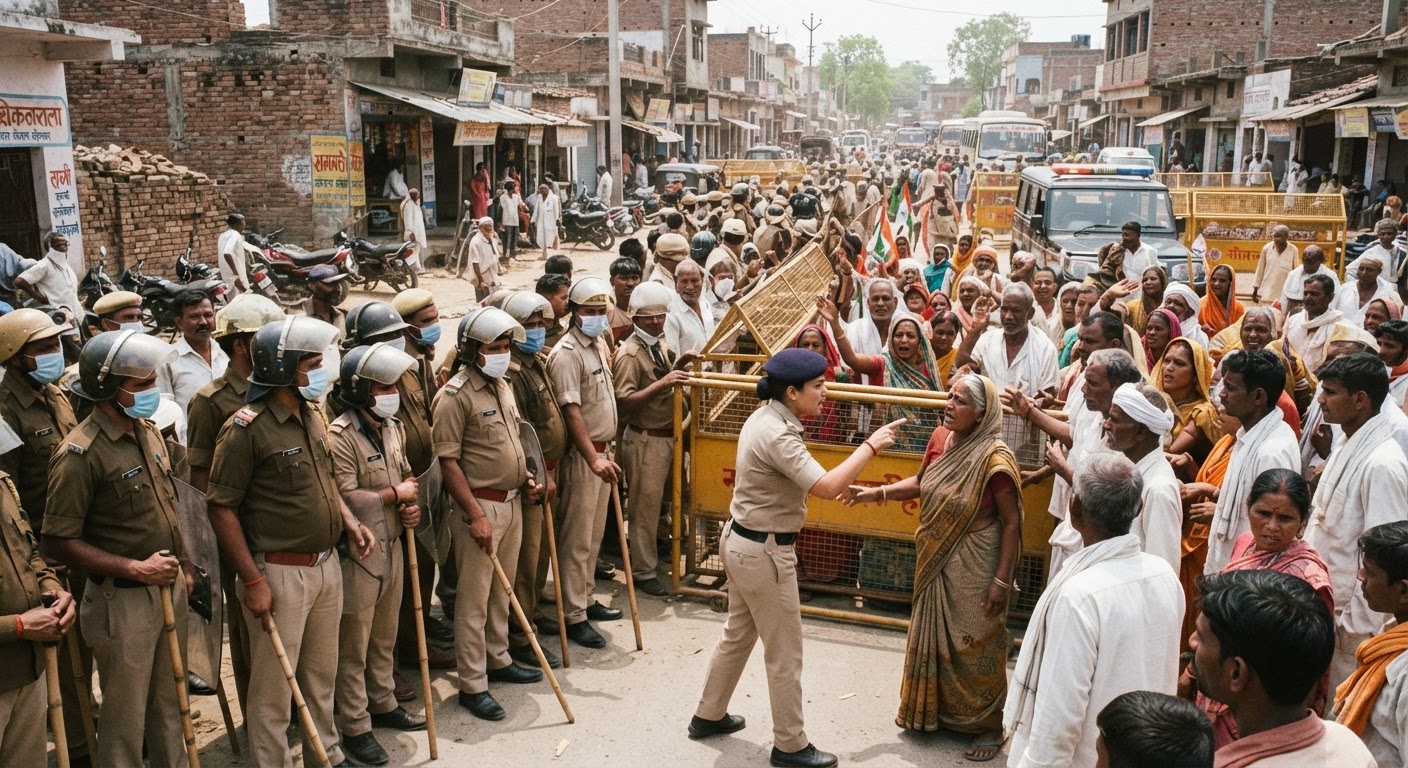 लखीसराय में मनो-रामपुर मान मार्च के लिए भारी सुरक्षा तैनात