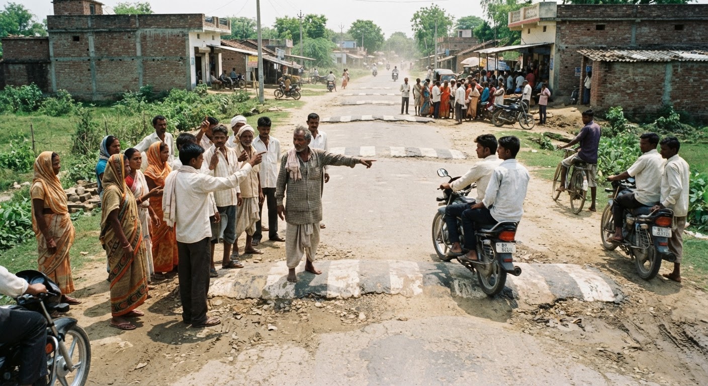 सहरसा: गढ़िया-खैरा रोड पर बने दर्जनों स्पीड ब्रेकर से लोग परेशान