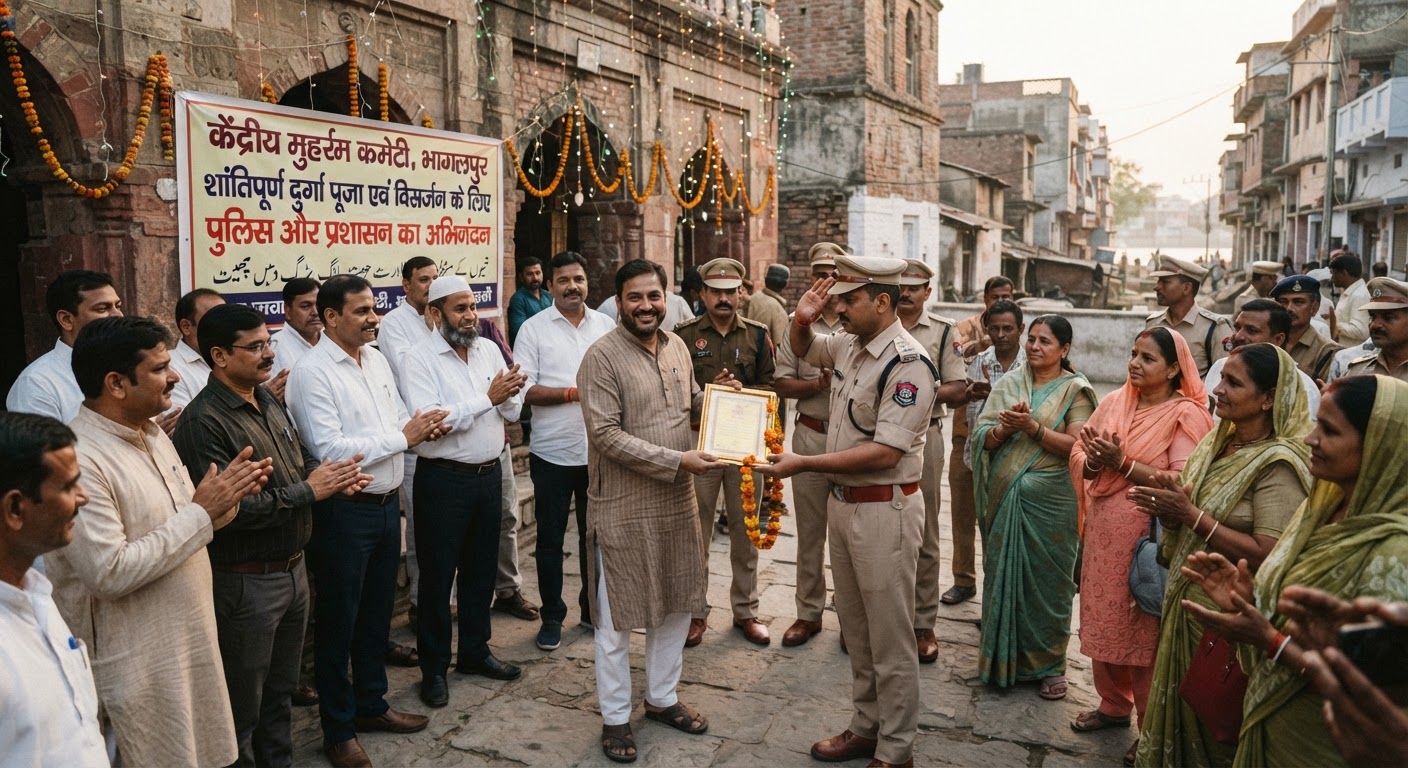 शानदार! शांतिपूर्ण दुर्गा पूजा के लिए केंद्रीय मुहर्रम कमेटी ने अधिकारियों को किया सम्मानित